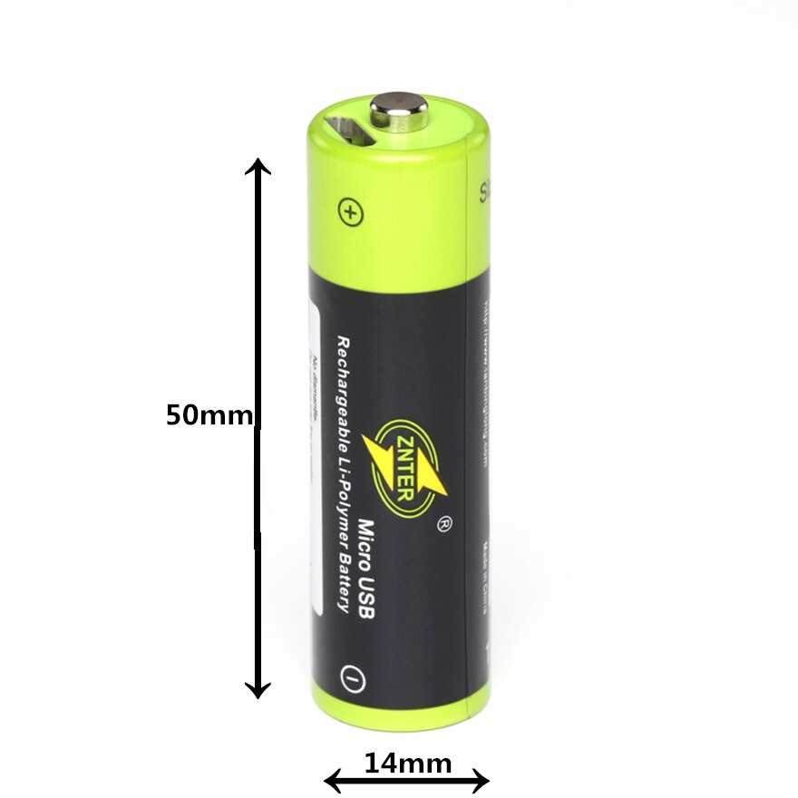 Originele Znter 1.5V Aa 1700Mah Oplaadbare Batterij Usb Oplaadbare Lithium Polymeer Batterij Quick Opladen Door Micro Usb-kabel