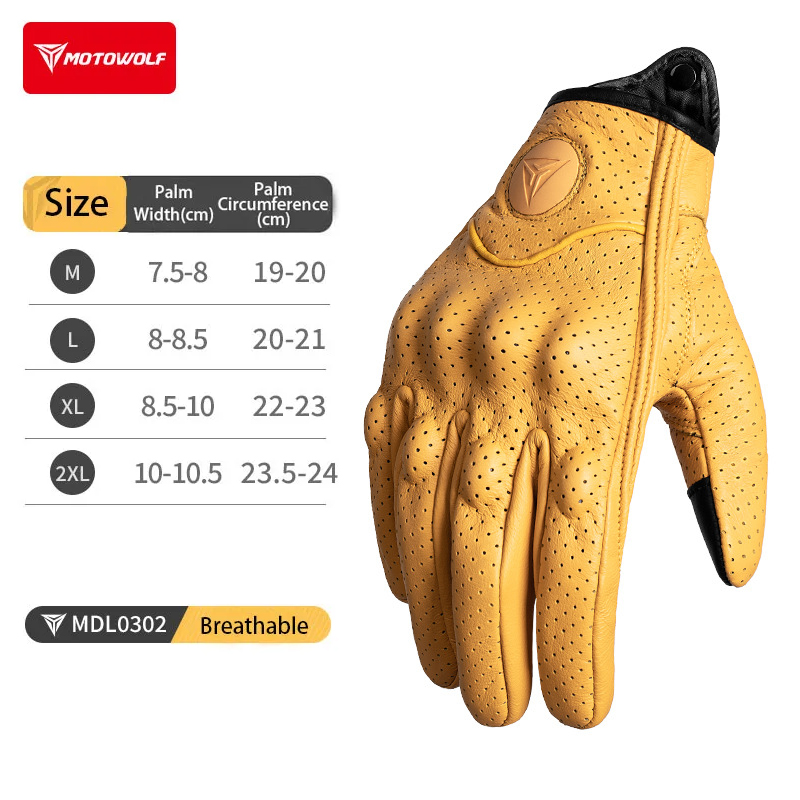 Retro Leather Motorcycle Gloves Vintage Men Women Moto Cycling Winter Gloves Touch Screen Motorbike Motorcross ATV Motor Guantes: Blue / XXL