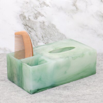 Luxe Groene Badkamer Accessoires Set Wc Tissue Box Handdesinfecterend Fles Zeepdispenser Toilet Decoratie Opslag Lade Om: Tissue box B