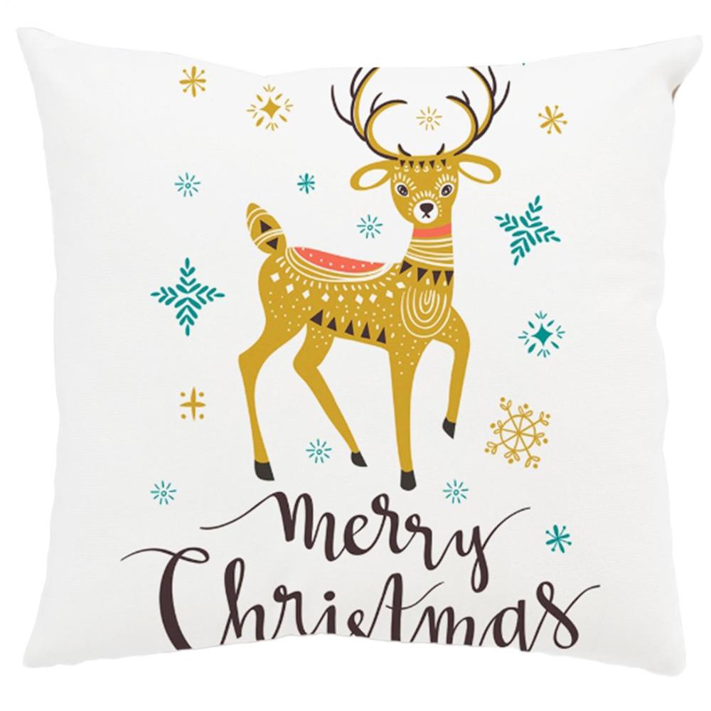 Capa de almofada quadrada natal elk geométrico dreamlike fronha capa de almofada decoração de casa sofá coxim