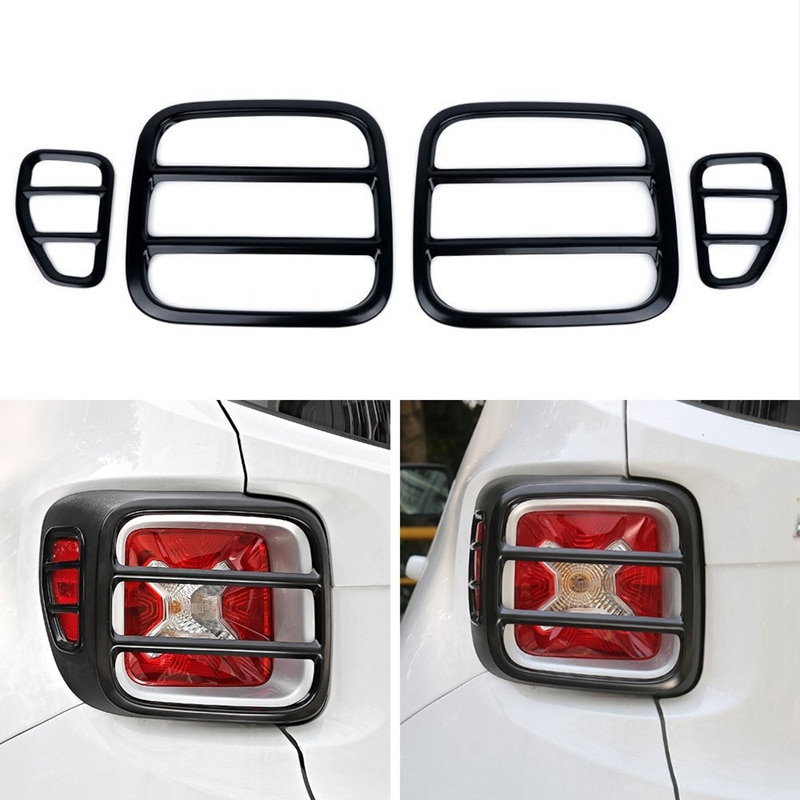 Auto Styling Exterieur Accessoires Metalen Auto Achterlicht Lamp Guard Cover Decoratie Sticker voor Jeep Renegade Up