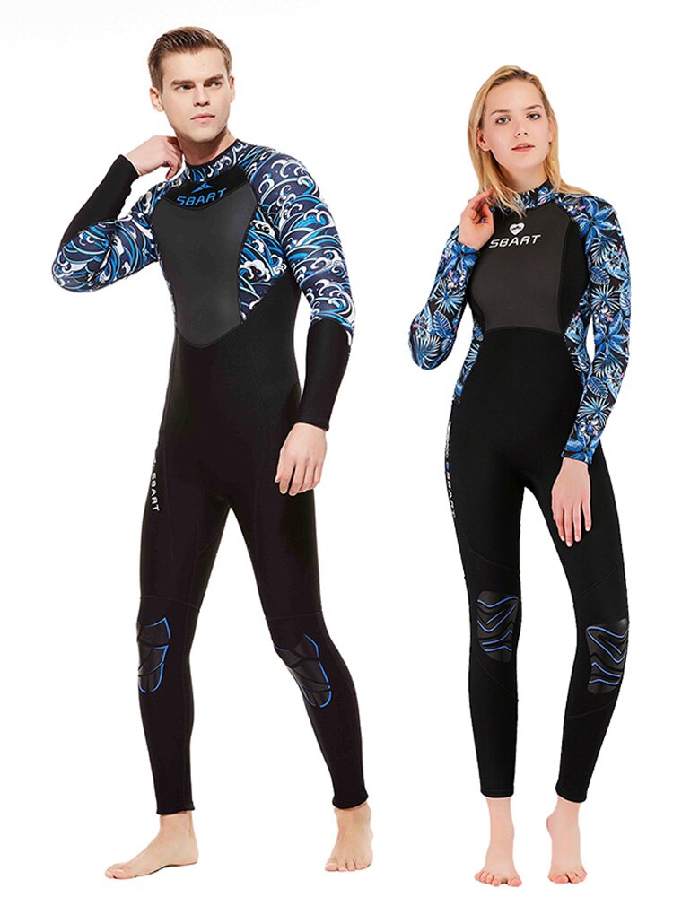 Wetsuits Women Men's 3mm Neoprene Full Scuba Diving Suits Surfing Swim Long Sleeve Keep Warm Back Zip for Surfing, Water Sports