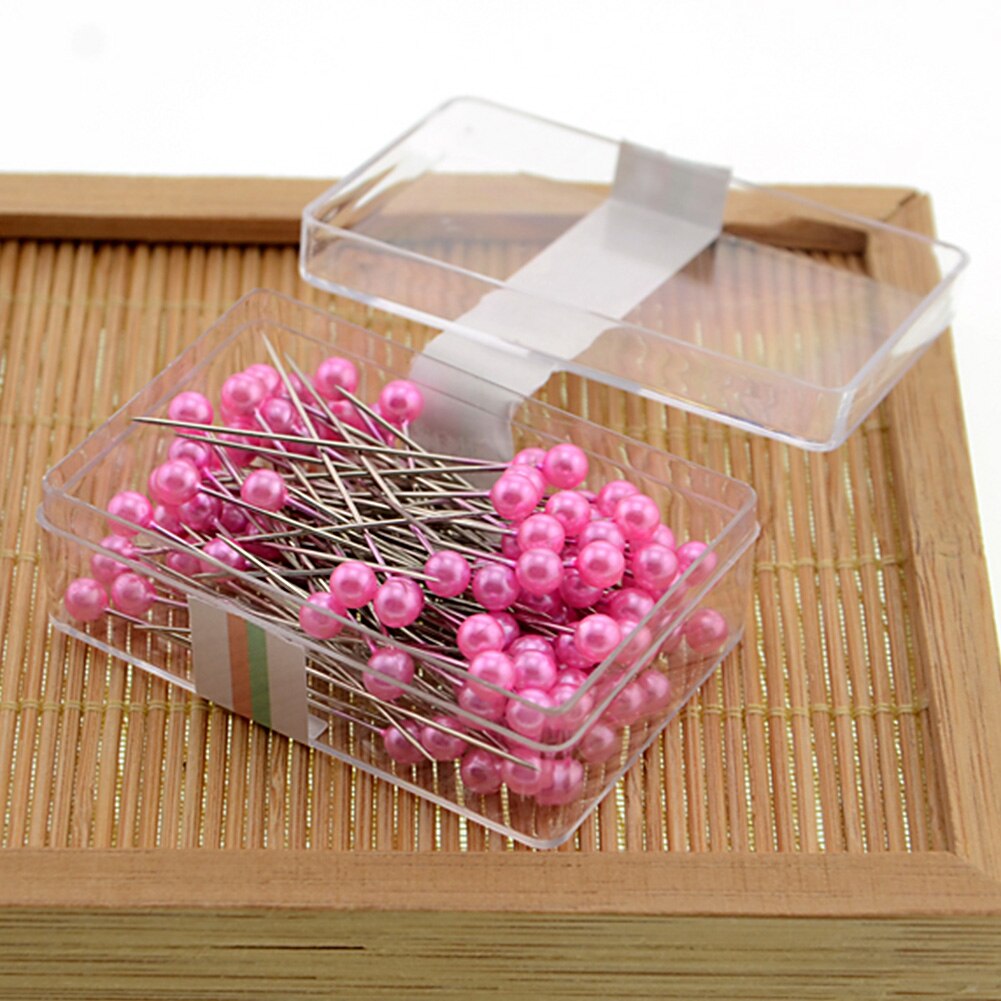 500 Stks/partij Ronde Parel Hoofd Spelden Bruiloften Corsage Bloemisten Naaien Pin Met Box Accessoires Diy Gereedschap