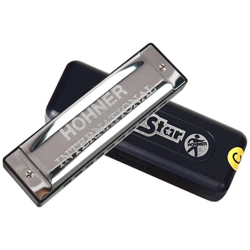 Internacional Hohner armónica Silver Star, 10 agujeros, Gaita Diatonic key C, Jazz band, boca, órgano, Instrumentos, música, arpa: Default Title