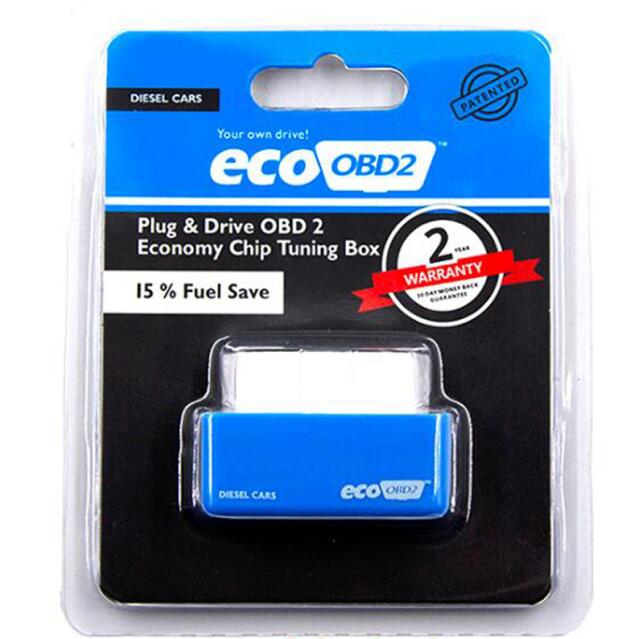 Eco OBD2 Economy Chip Tuning Box OBD Car Fuel Saver Eco OBD2 for Benzine Cars Fuel Support: BLUE