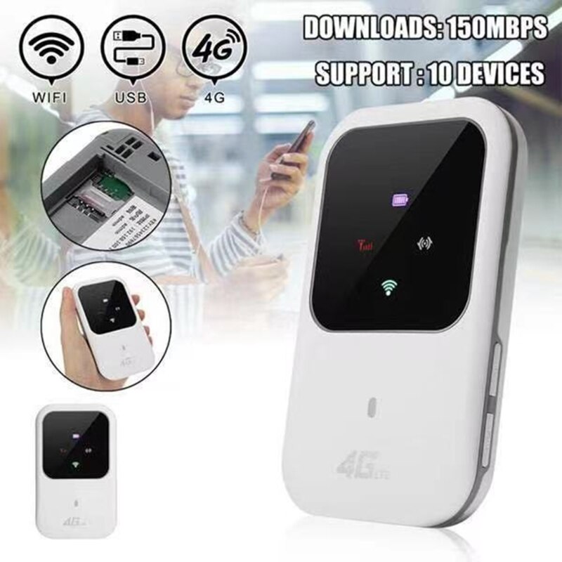 4G LTE Portable Car WIFI Wireless Internet Router Color Light Version 100Mbps Mobile Broadband Hotspot Modem