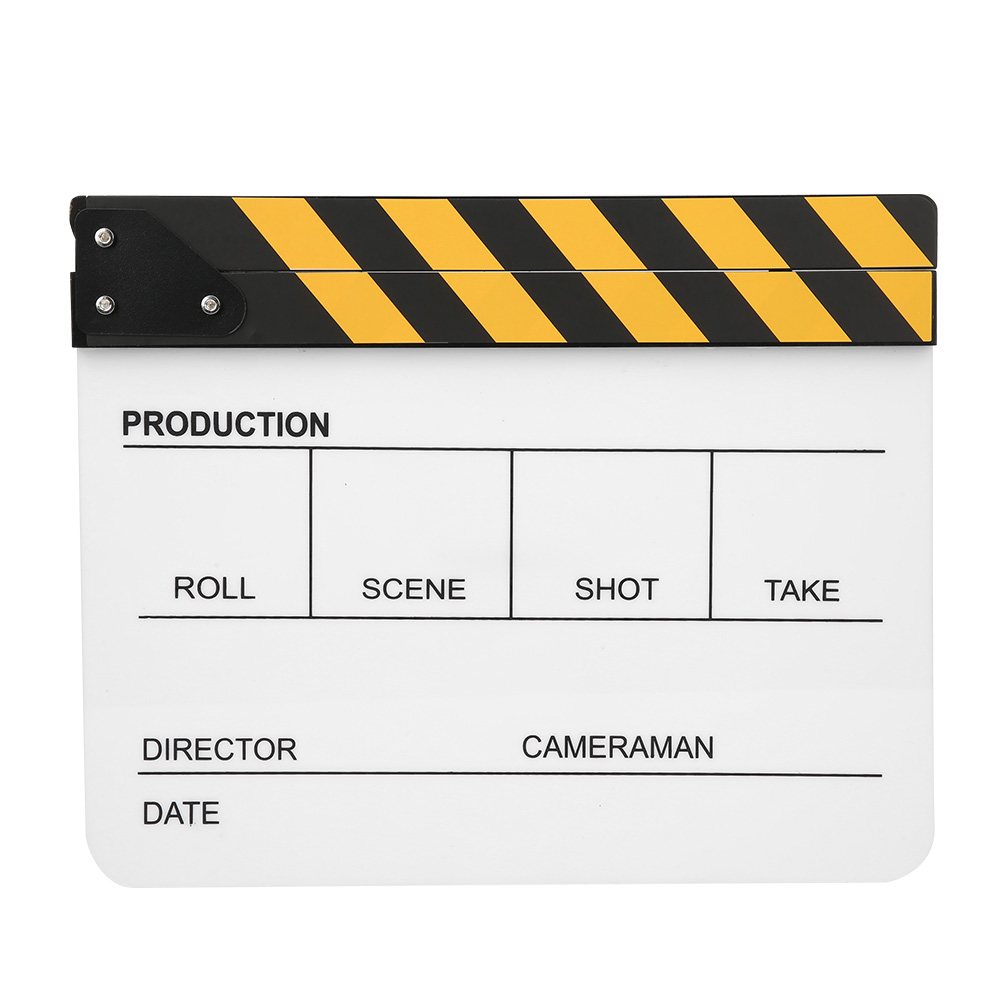 30x25CM Cinema Clapperboard Film Clapperboard Acrylic Clapperboard Movie Film Action Clap Director Photography Tool: type 5