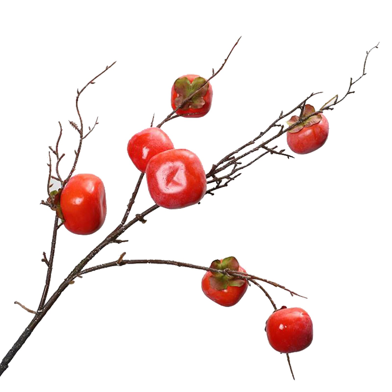 Berry Persimmon Branch Simulation Fruit Seed Artificial Flowers for Table Living Room Home Decor Wedding Decoration Indoor: A3