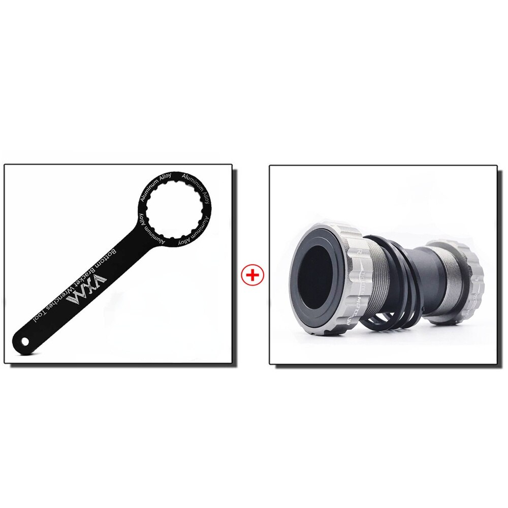 Bike Bottom Bracket Set Sealed Bearing Threaded 68 73mm BSA 68 BB 91 Shell 24mm Spline Axis MTB Road Bike Bottom Bracket: 1 set of Titanium