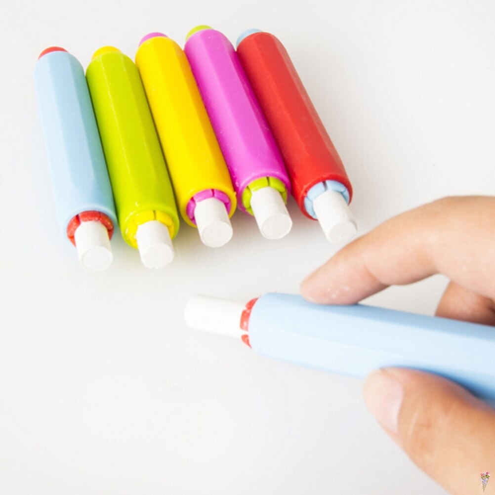 Ombord tilfældig farve 1 stk kridtholdere rene undervisningshold til lærerbørn hjemmeundervisning tilfældig