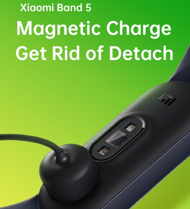 Xiaomi Mi Band 5 Fitness Bracelet Magnetic Charge 24h Heart Rate Sleep REM Nap Step Swim Sport Monitor Remind Alarm wristband 5