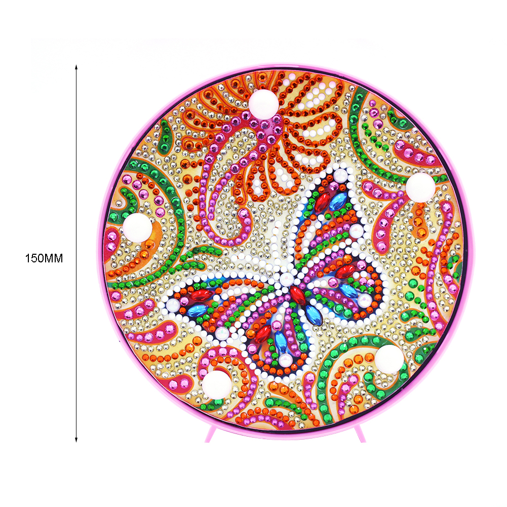 Diamant Malerei LED Lampe Licht Mandala 5D Diamant Stickerei Landschaft Strass DIY Diamant Weihnachten Halloween: Blau