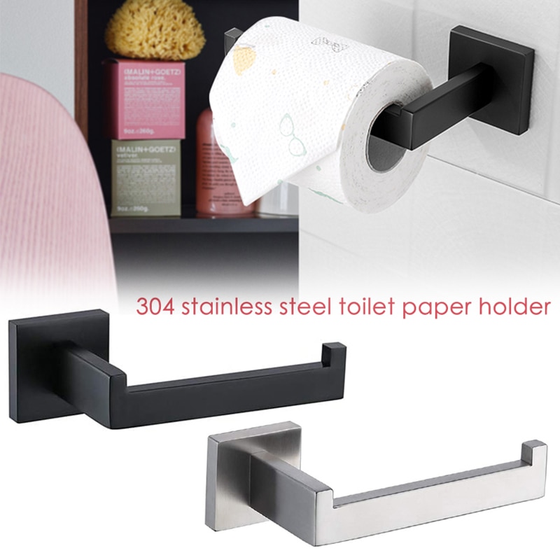 Toiletpapirholder vægmonteret papirrulle dispenser bøjle til badeværelse køkken