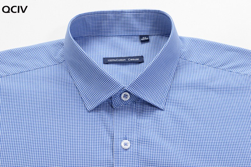 Stor størrelse 5xl 6xl 7xl 8xl 9xl 10xl fine rutete houndstooth tilfeldig langermet skjorte merkeklær 100%  bomullsskjorte menn
