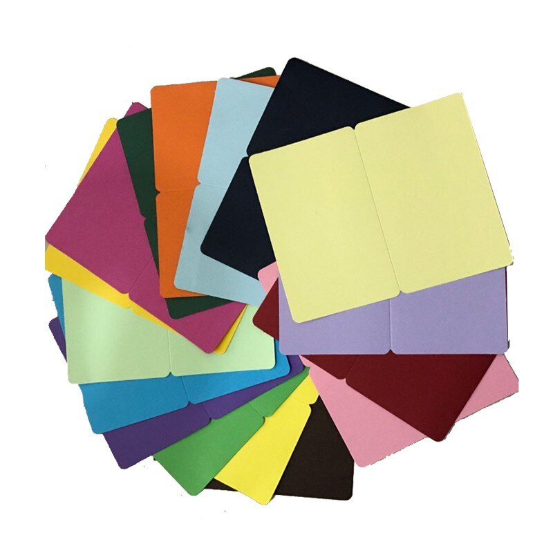 10 pièces/lot carte pliée vierge bricolage papier coloré cartes de voeux carte peinture à la main bricolage carte de noël 15x10cm