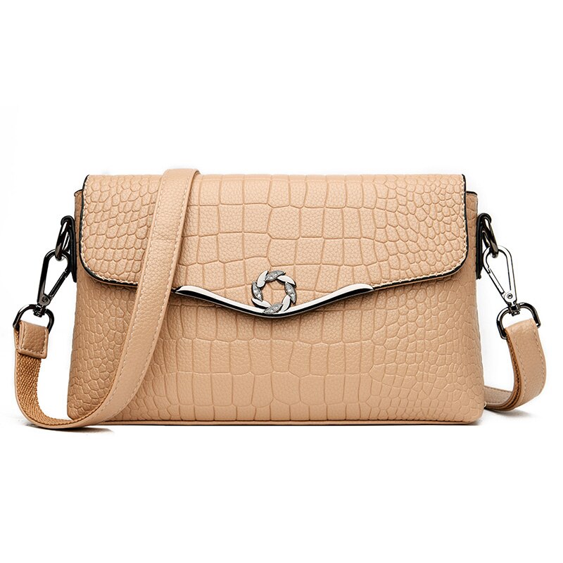 Oude Tang Vintage Tassen Voor Vrouwen Zachte Pu Lederen Luxe Handtassen Vrouwen Tassen Vrouwelijke Messenger Schoudertassen Flap sac: Khaki