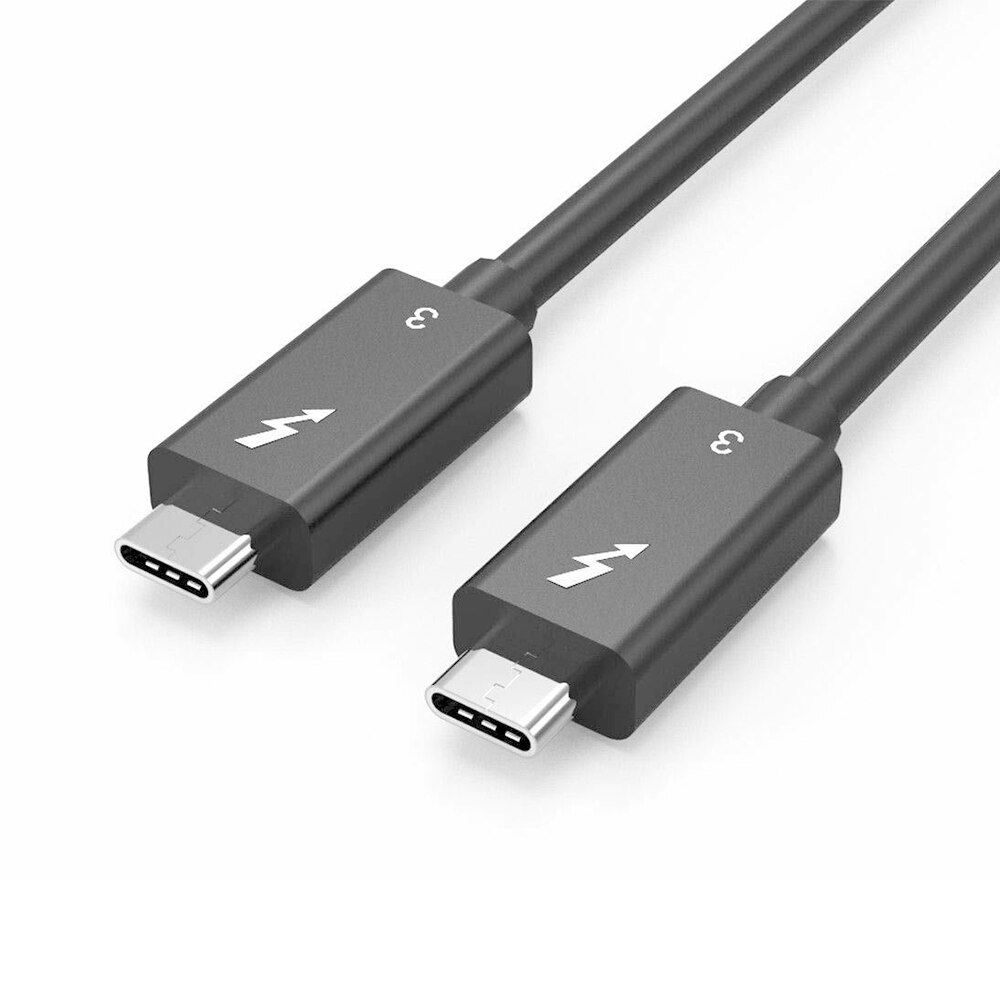 Thunderbolt 3 Cable 100W 40Gbps Black for eGpu Dell XPS MBP 50cm/60cm/70cm/100CM: 50CM 40Gbps