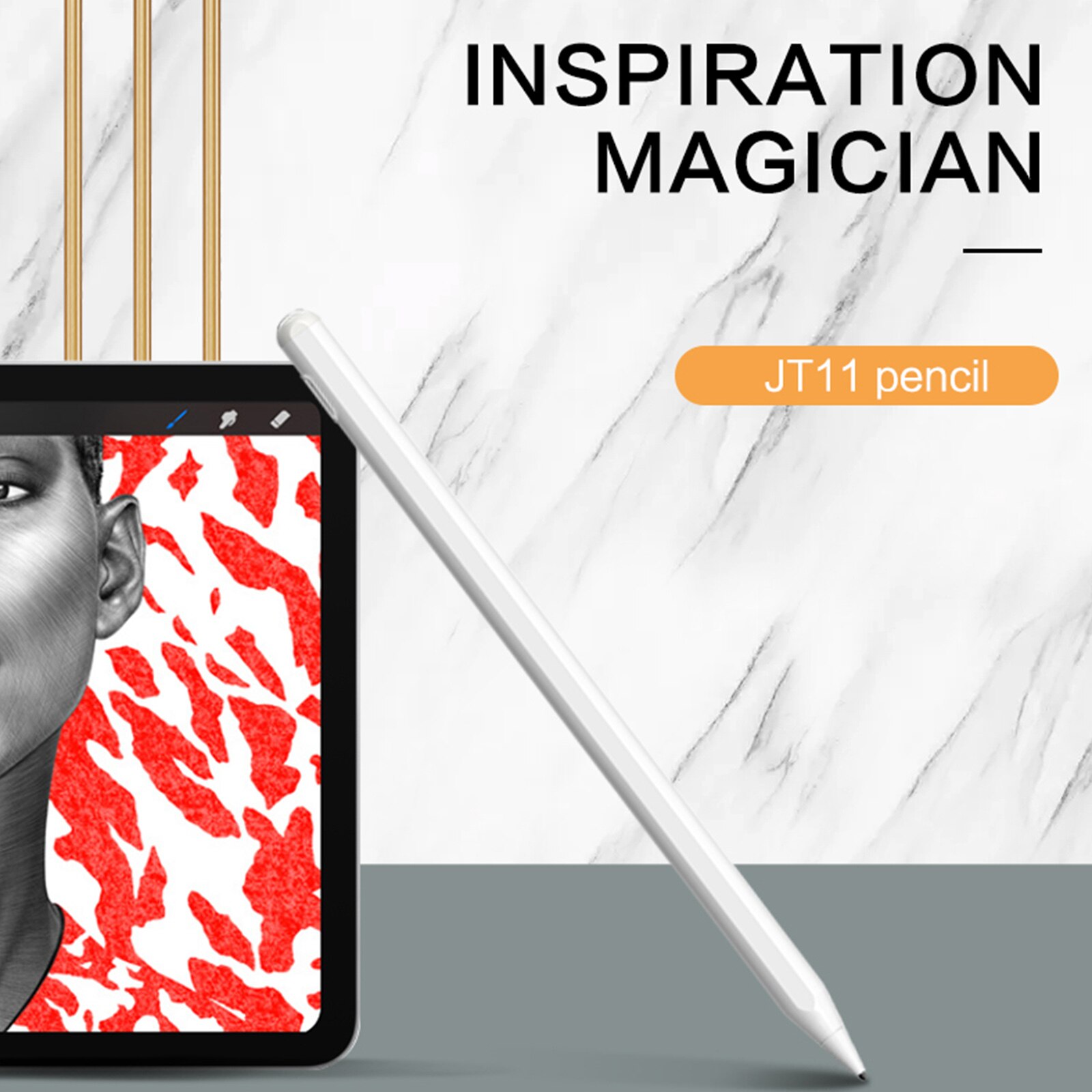 JT11 Stylus Pen Active Capacitive Pencil for IOS/Android/Windows Mobile Touch Screen Device Stylus Pen Built-in Battery