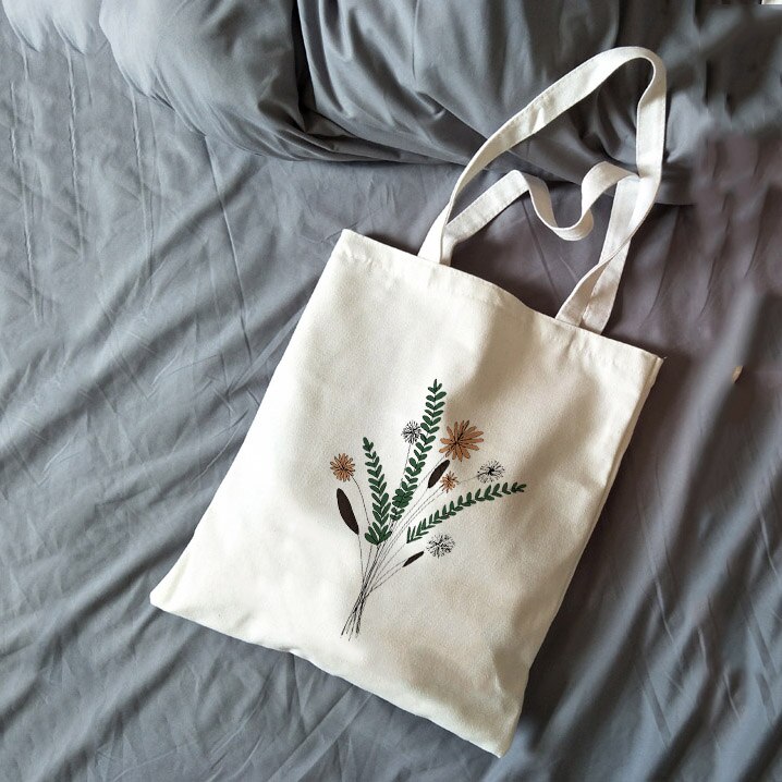 Vrouwen Canvas Boodschappentas Vrouwelijke Canvas Doek Schoudertas Eco Handtas Tote Herbruikbare Grocery Shopper Tassen Studenten Boekentas