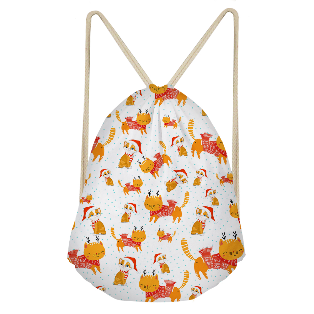 Kerstmis Kat Jaar Tasje Bag Voor Partij Decoratie Voor Eerste Verjaardag Meisje Party Kids Gunst Mochila niños: HS02023Z3
