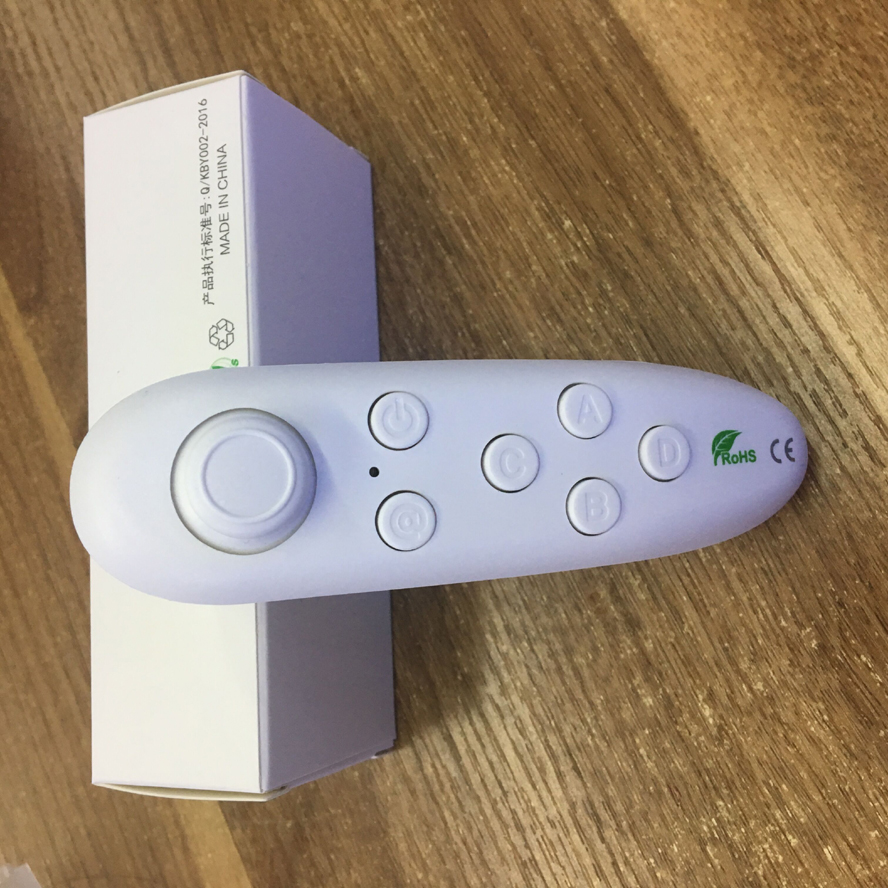 Bluetooth game controller VR remote control Android IOS video controller 3D glasses wireless connection e-book page turning func: White
