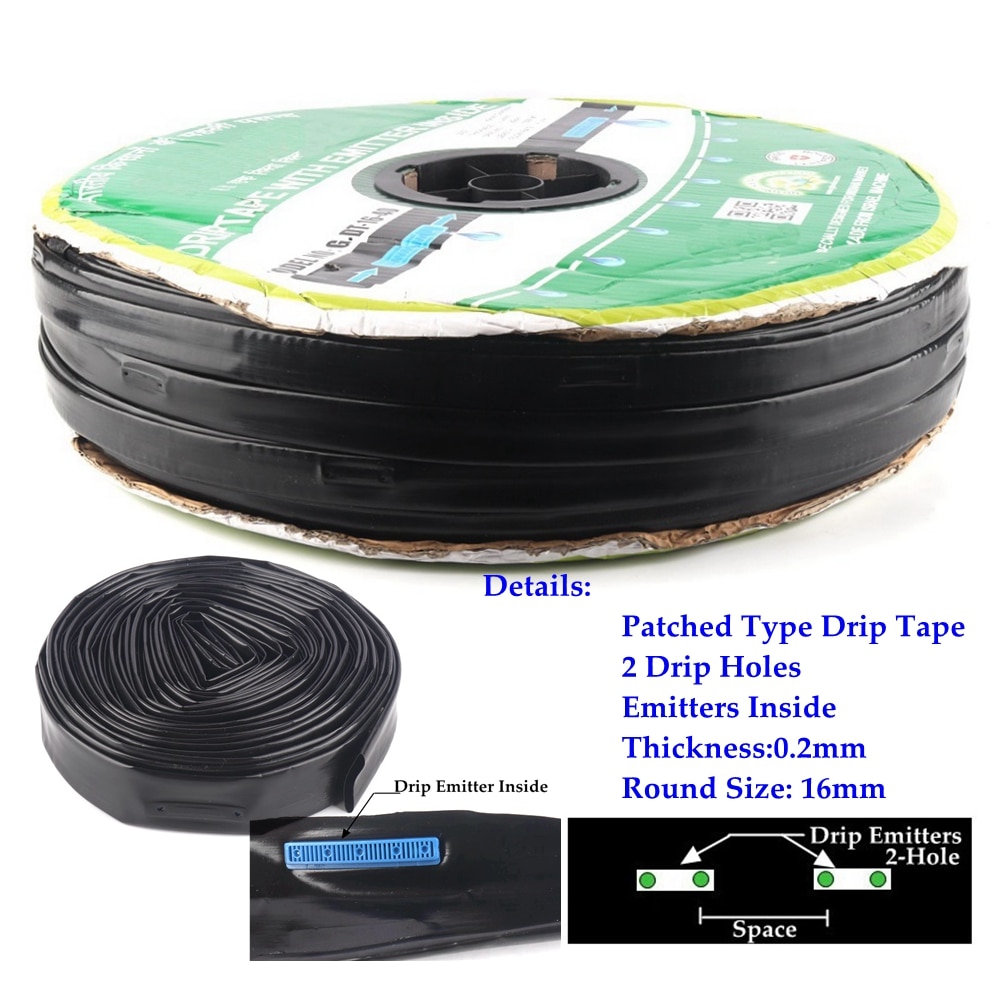 1000m/roll 2-Hole Irrigation Drip Tape Agricultural Drip Irrigation Tube Greenhouse Under Film Drip Hose