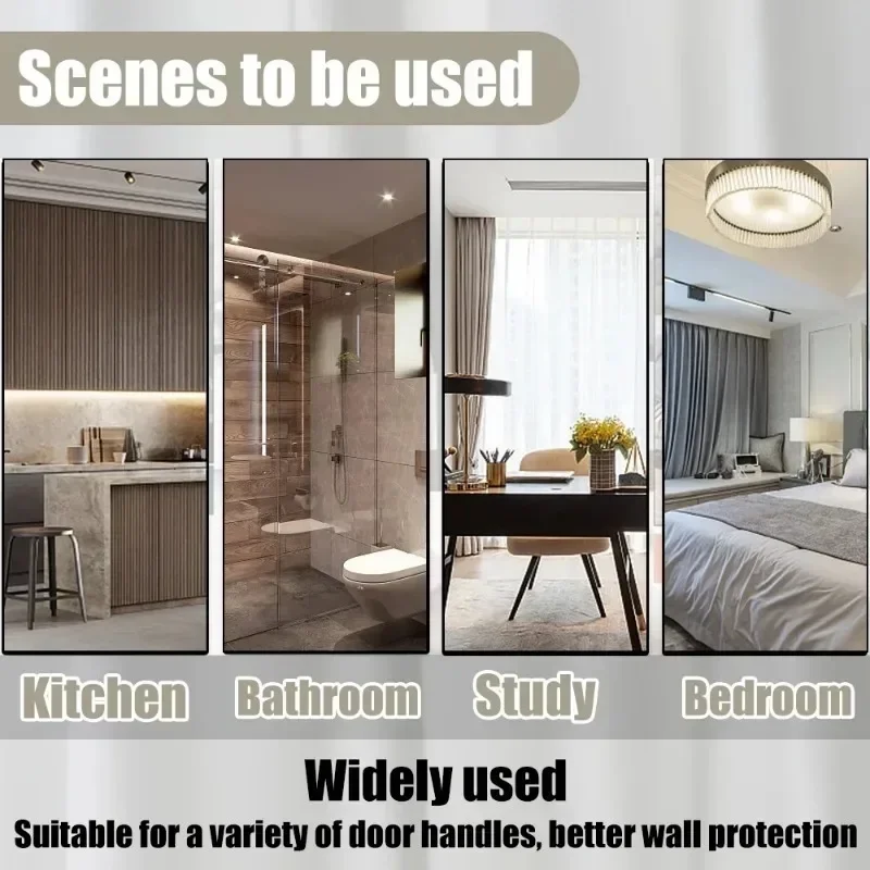 1/12PCS Deur Stopt Siliconen Deurklink Buffer Muurbescherming Deurknop Bumper Meubels Beschermd Valblokken Schokbestendige ringen