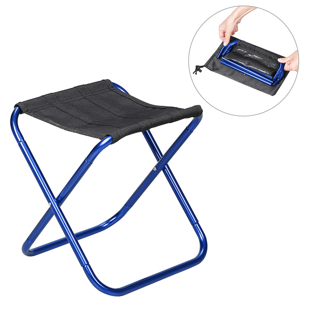 Outdoor Portable Aluminium Alloy Folding Stool Pic... - Grandado