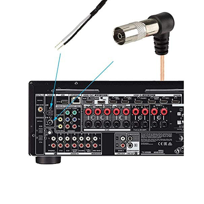 FM-Antenne, FM-Dipolantenne, 75 Ohm, UKW-Radioantenne für Höhle Innenbereich, bin-Schleife-Antennen für Autoradio, Musikausrügestochen, Heim-Stereo-Empfänger