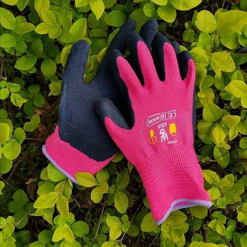 Children&#39;s Gloves Anti-Cutting Gloves Gardening Labor Weeding and Puncture-Proof Latex Garden Gloves One Pair Hands Protection: pink 4-6