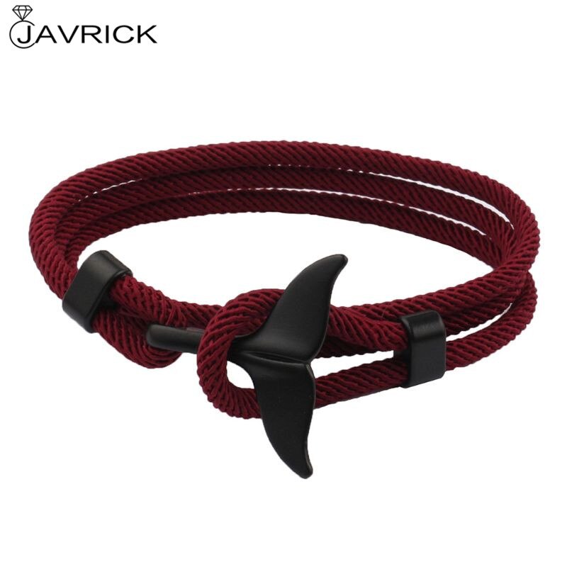 2020 verão artesanal baleia cauda viking corda pulseira de corda praia surf paracord pulseira moda jóias unissex: WR