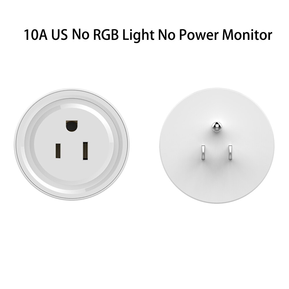 Wifi smart plug rgb draadloos stopcontact smart life/tuya app afstandsbediening werkt met alexa google home geen hub nodig: 10a ons