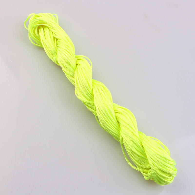 Cordón anudado chino de nailon, 23 colores, 1mm, hilo de macramé Shamballa, cordón para cuentas para fabricación de pulseras: Castaño