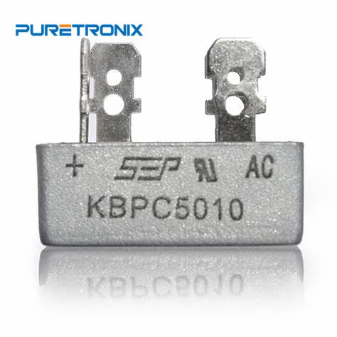5 stk kbpc 5010 diode likeretterbro enkel 1kv 50a 4- stifts kasse kbpc