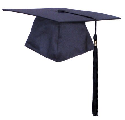 Gorro de graduación mate con borla ajustable para adulto, Unisex, para fotografía, escuela secundaria, universidad, color negro,: Negro