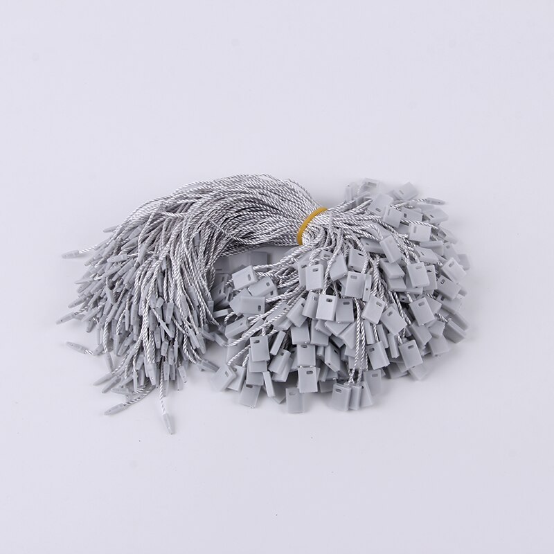 950 stücke Bunte Hängen Tag Nylon String Snap Lock Pin Schleife Verschluss Haken Krawatten: Grey