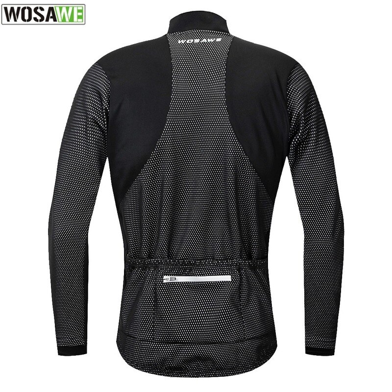 WOSAWE männer Radfahren Jacke Winter Reflektierende Thermische Warme Windstopper Jacke Wind Windjacke MTB Bike Fahrrad Zyklus Jacke