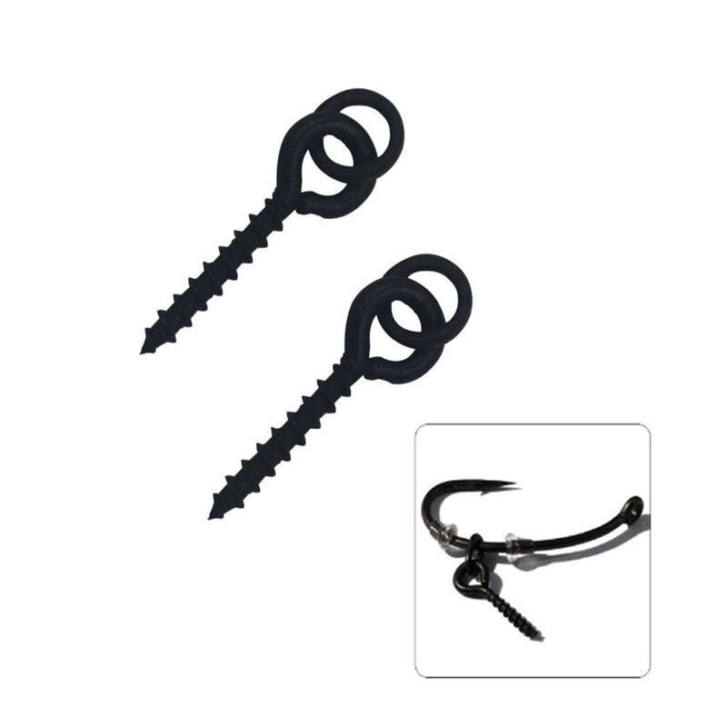 50pcs Carp Fishing Boilie Screw with Solid Ring Bait Tool Chod Rigs Carp Fishing Hair Tackle Accessory: Default Title