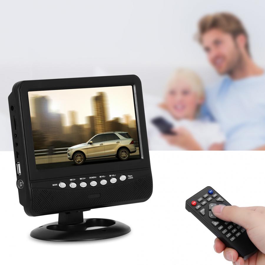 Auto digitale TV box 7.5 Inch Draagbare LCD HD Analoge Mobiele TV Speler Monitor EU Plug 100-240V auto Accessoires Analoge TV