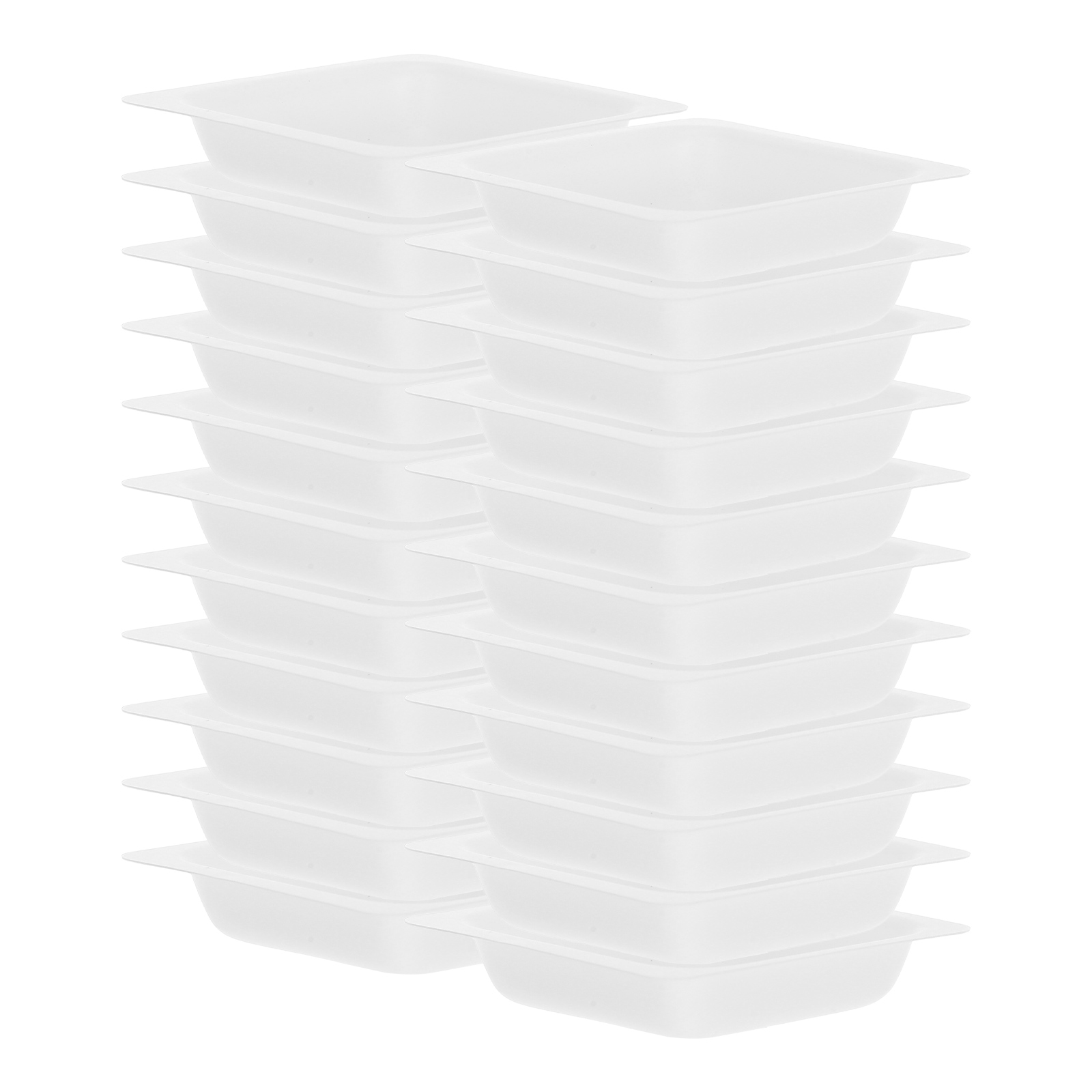 Plato de pesaje de 100 Uds., equipo de laboratorio de plástico resistente, polvos, líquidos, sartenes reutilizables, contenedores de almacenamiento para enseñanza