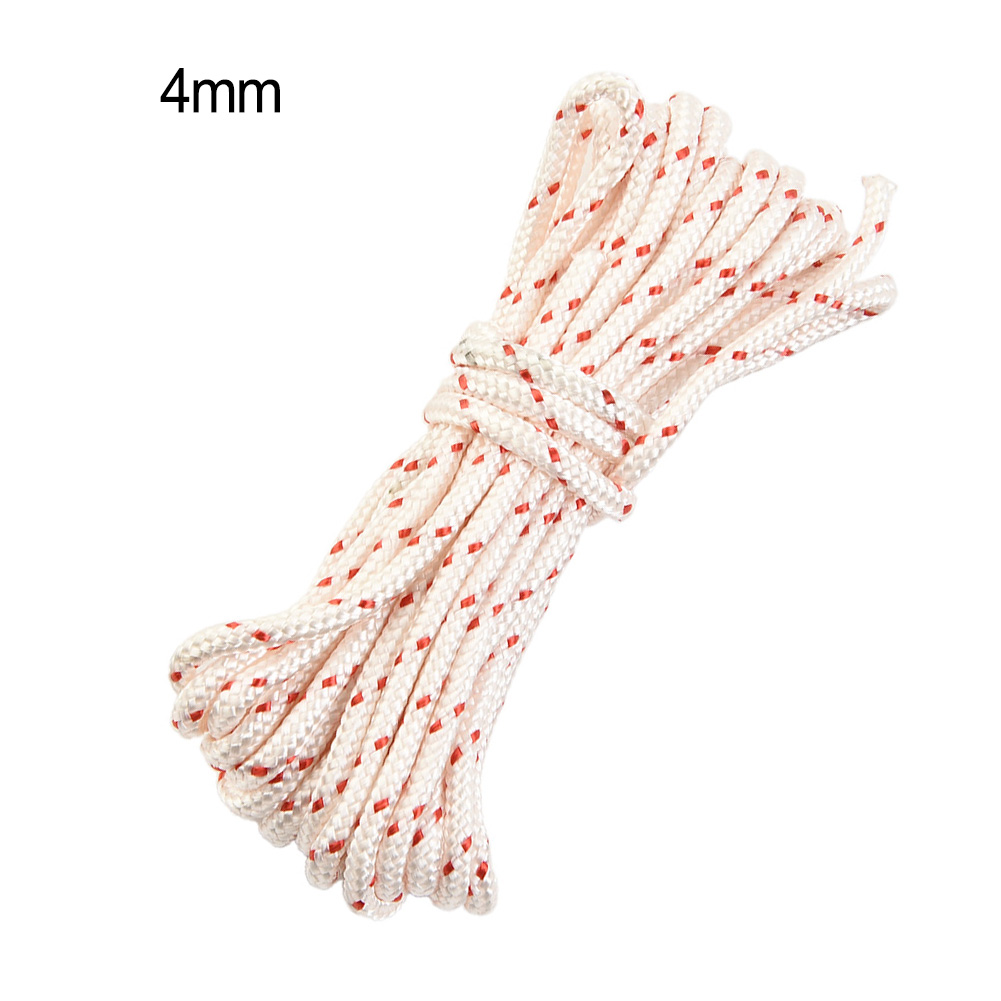 5M trektouw starter kettingzaag grasmaaier bouwapparatuur kettingzaag grasmaaier motor starter touw trekkoord: Zilver