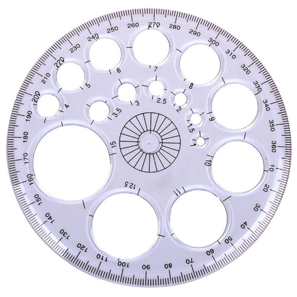 Hoek Meten Sjabloon Multifunctionele Peofessional Plastic 360 Graden Student Tekening Hoek Meten Liniaal Volledige Cirkel