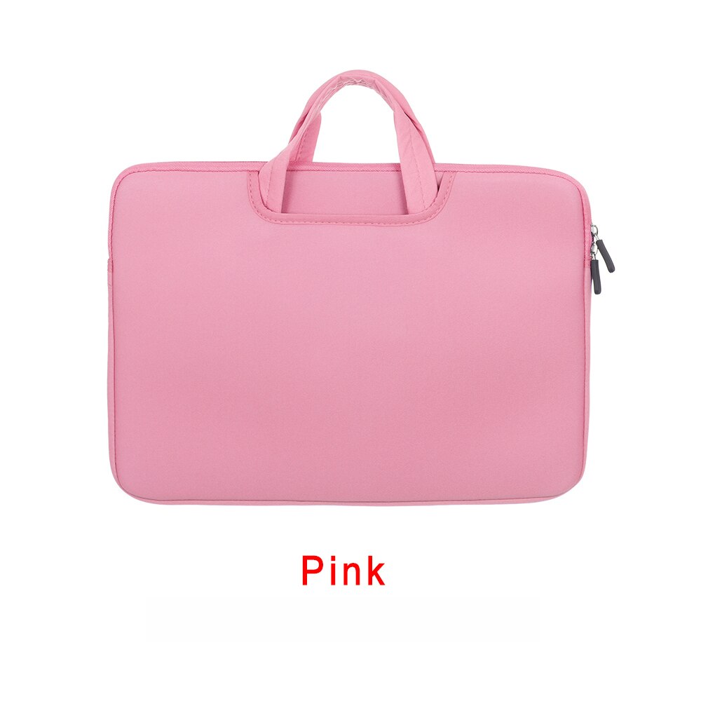 Laptop Bag Computer Sleeve Case Handbags Dual Zipper Shockproof Notebook Cover For Laptop MacBook Air Pro 11/13/14/15/15.6 inch: Pink / 13 inch