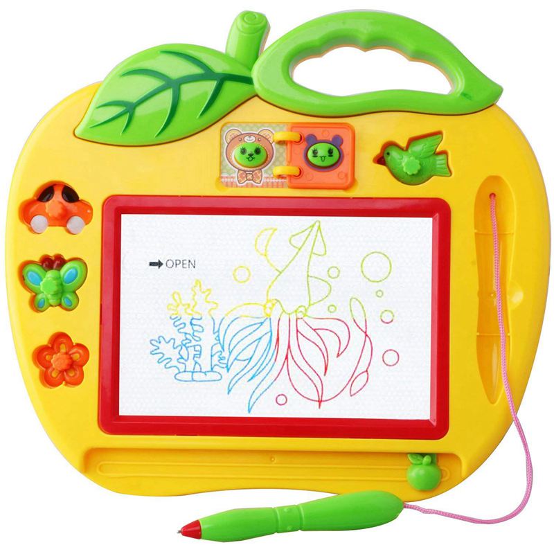 Pizarra mágica de Color formato pequeño con sellos, juguete para niña y niño de 18 meses, Mini juegos para bebés y niños de 2 y 3 años
