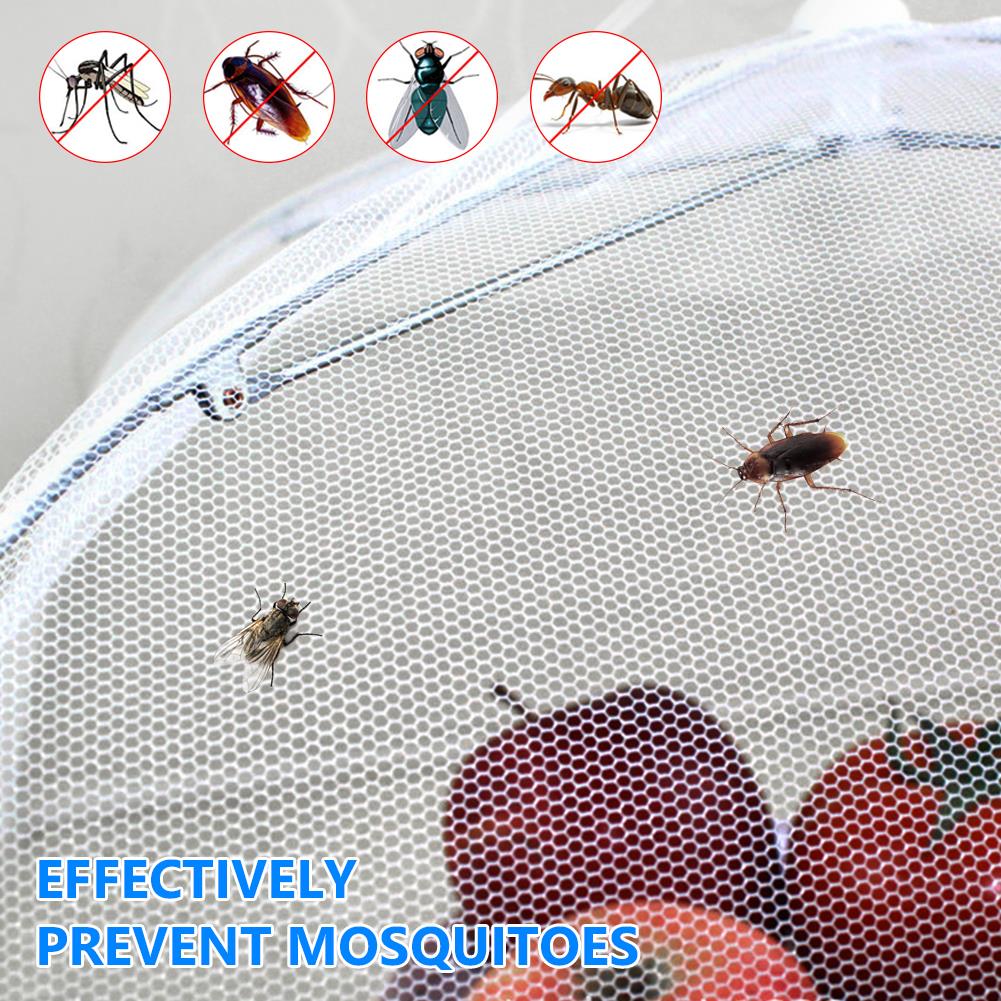 Campana Plegable Antimoscas Para Comida, Malla Metálica Con Marco De Acero Inoxidable, 48x21 Cm (18 Pulgadas) – Ideal Para Picnic Y Exteriores