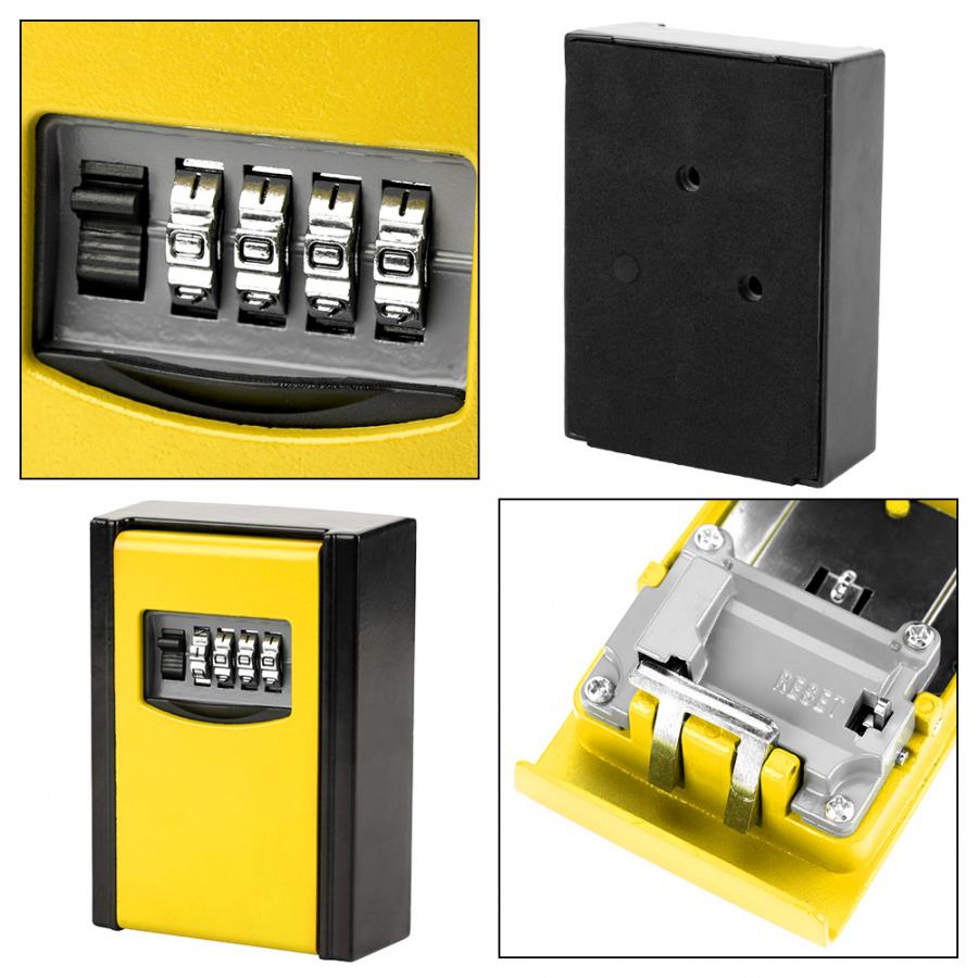 Yellow Red Gray Digit Combination Password Key Storage Box Wall Mounted Safety Lock Tool smart door lock locks