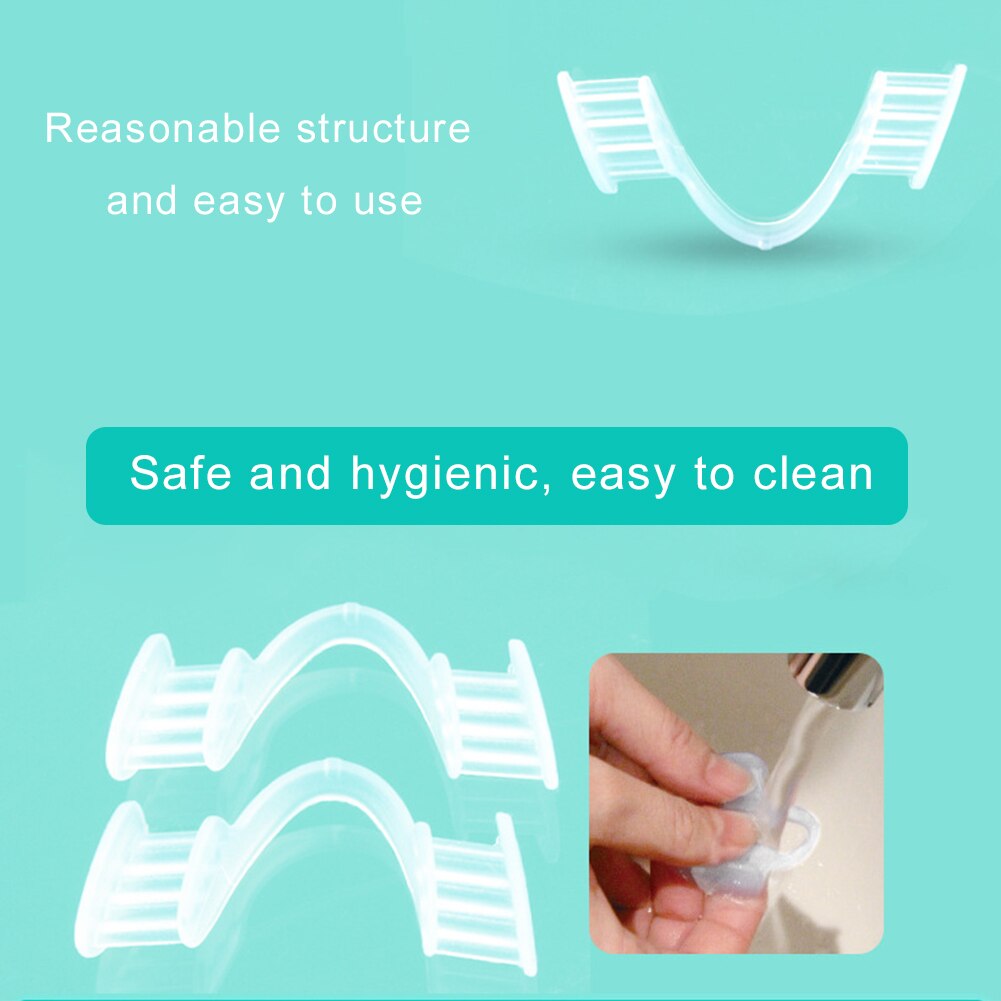 2pcs Silicone Teeth Retainer With Box Wear Resistance Night Sleeping Travel Grinding Anti Snoring Mouth Guard