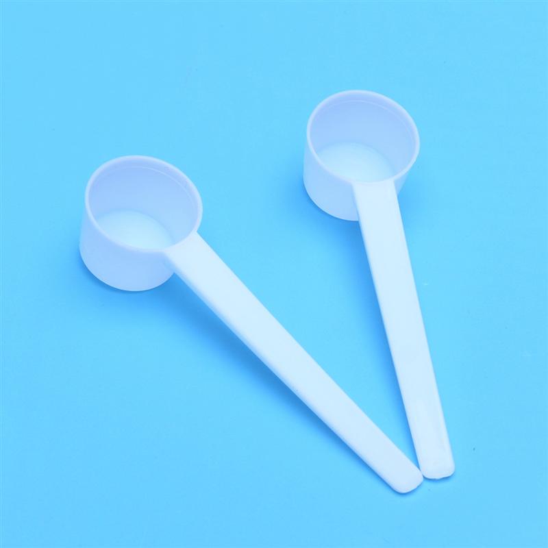 Cuillère doseuse à café en plastique 5g, 10 pièces, pour lait en poudre, assaisonnement liquide, rechargeables, réutilisables, cuillères compatibles (blanches)