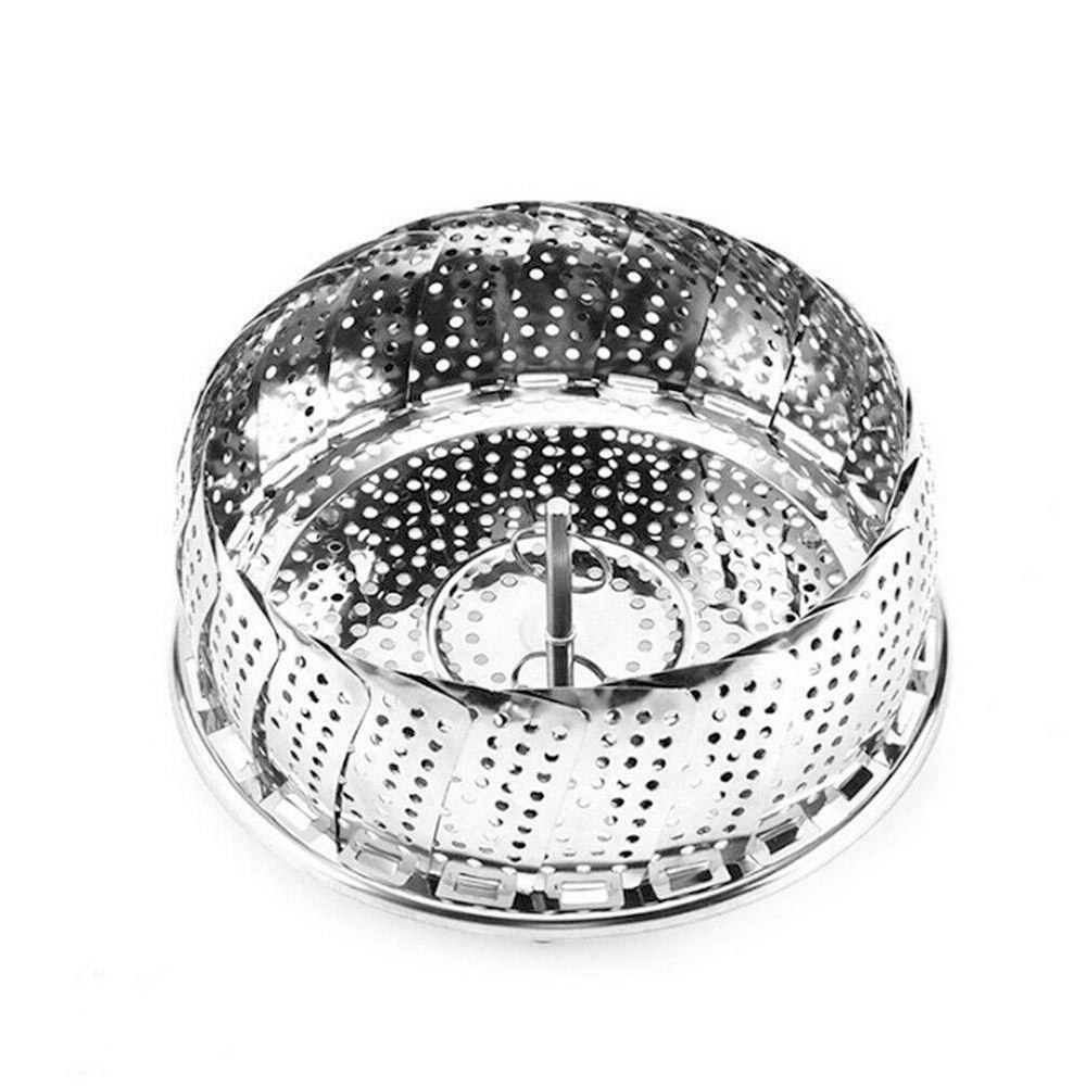 Vaporera plegable de acero inoxidable para verduras, frutas, alimentos, cesta, rejilla de vapor, utensilios de cocina para cocinar al vapor