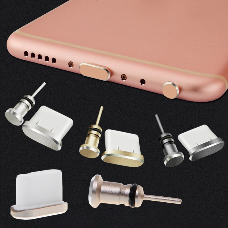 Anti Stof Plug Set Usb Type-C Port 3.5Mm Koptelefoon Jack Plug